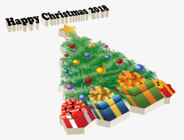 Happy Christmas 2018 Png Transparent Image - Christmas Tree, Png Download, Transparent PNG