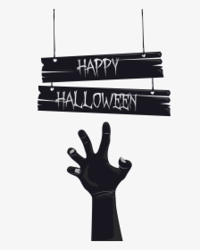 Halloween Hand Clipart Clipart Library Download Happy - Transparent Happy Halloween Text, HD Png Download, Transparent PNG
