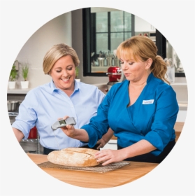 Bridgett Inserts A Thermometer Into A Loaf Of Freshly - Bread, HD Png Download, Transparent PNG