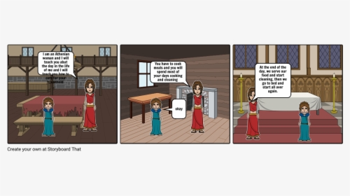 Day In The Life Of An Athenian Woman Comic, HD Png Download, Transparent PNG