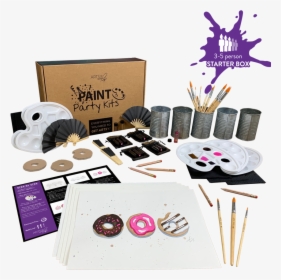Paint Party Kits 3-5 Person Starter Box Mmm Donuts - Party Favor, HD Png Download, Transparent PNG