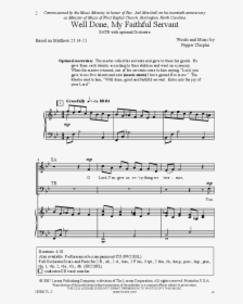 Well Done My Faithful Servant Thumbnail Well Done My - Runaway Love Piano Ludacris Sheet Music, HD Png Download, Transparent PNG