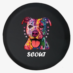 Spare Tire Cover Custom Pitbull Pitty Mom Bulldog Terrier - Pitbull Tire Cover Jeep Wrangler, HD Png Download, Transparent PNG