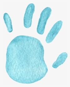 Mountain Blue Handprint Transparent Decorative - Paw, HD Png Download, Transparent PNG