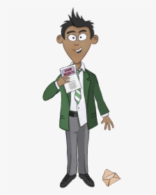 College Leaver With Certificate Cartoon On Transparent, HD Png Download, Transparent PNG