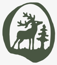 Reindeer Logo Green Antler Silhouette - Reindeer, HD Png Download, Transparent PNG
