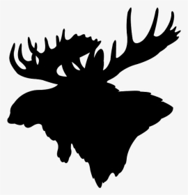 Moose Head Silhouette Vector, HD Png Download, Transparent PNG