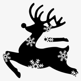 Reindeer Antler Silhouette H&m Clip Art - Reno Saltando Png, Transparent Png, Transparent PNG