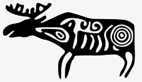 Silhouette, Elk, Animal, Patterns, Abstract, Antlers - Gtnhjukbas Пнг, HD Png Download, Transparent PNG