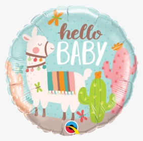 Qualatex 18 Inches Hello Baby Llama Foil Balloon - Llama Llama Baby Shower Theme, HD Png Download, Transparent PNG
