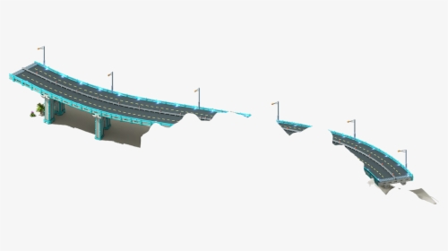 Suspension Bridge Descent L1 - Concrete Bridge, HD Png Download, Transparent PNG