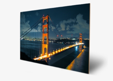Golden Gate Bridge Beautiful At Night, HD Png Download, Transparent PNG