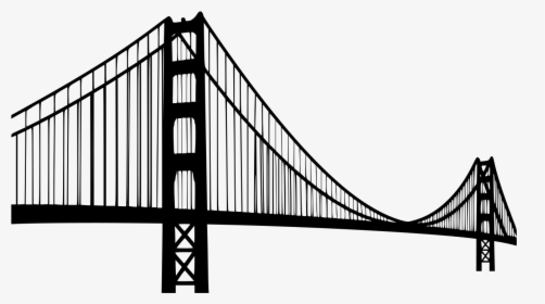Golden Gate Bridge Silhouette, HD Png Download, Transparent PNG