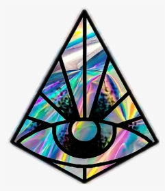 #eye #triangle #illuminate #hipster #holographic #irridescent - Triangle, HD Png Download, Transparent PNG