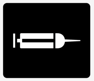 Medical Icons Black-08 - Syringe, HD Png Download, Transparent PNG