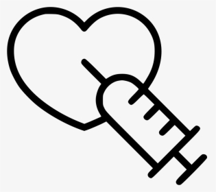 Syringe Injector Heart Adrenaline Reanimation - Adrenaline Icon Png, Transparent Png, Transparent PNG
