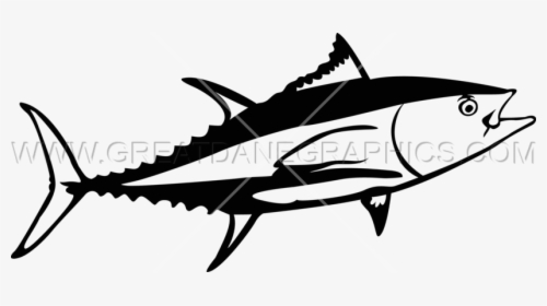 Tuna Fish Clipart Black And White Clip Transparent - Tuna Png Black And White, Png Download, Transparent PNG