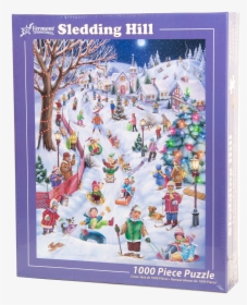 Sledding Hill Puzzle - Christmas Sledding, HD Png Download, Transparent PNG