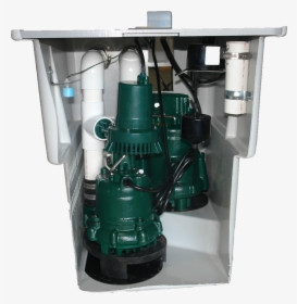 Cutaway View Of A Sump Pump System Before Installation - Machine Tool, HD Png Download, Transparent PNG
