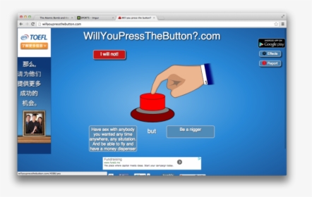 Will You Press The Button You Become, HD Png Download, Transparent PNG