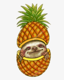 #tropical #cute #fofo #abacaxi - Pineapple Sloth, HD Png Download, Transparent PNG