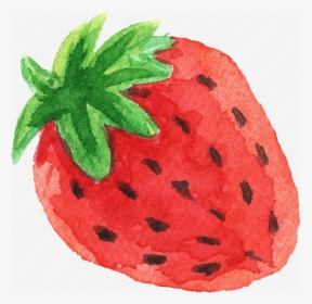 Cuisine, Food, Fruit, Fruits, Strawberry, Watercolor,, HD Png Download, Transparent PNG