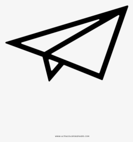Paper Airplane Coloring Page - Triangle, HD Png Download, Transparent PNG