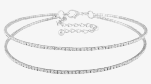 Lady Twins Circle Rhinestone Choker Necklace - Bracelet, HD Png Download, Transparent PNG