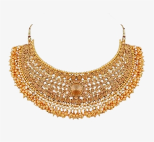 Sukkhi Traditional Gold Plated Kundan Choker Necklace - Wedding Golden Necklace, HD Png Download, Transparent PNG