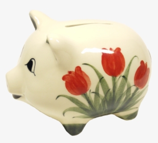 Piggy Bank Red Tulip - Ceramic, HD Png Download, Transparent PNG