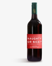 Picture Of Naughty Or Nice Wine Label - Glass Bottle, HD Png Download, Transparent PNG