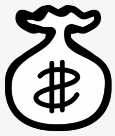 Money Bags Clipart Black And White Png Library Stock - Money Clip Art Black, Transparent Png, Transparent PNG