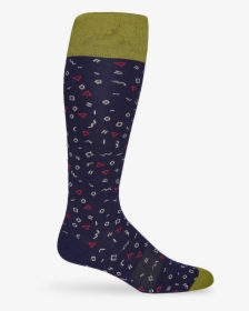 Deadsoxy Navy Bamboo Dress Socks With A Cool Throwback - Sock, HD Png Download, Transparent PNG