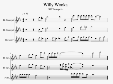 Willy Wonka Sheet Music For Trumpet, French Horn Download - French Horn Meme Music, HD Png Download, Transparent PNG
