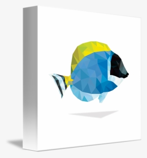 Geometric Abstract Powder Blue Tang Fish By Joseph - Fish Geometric Art, HD Png Download, Transparent PNG