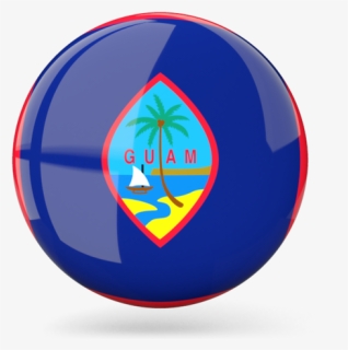 Glossy Round Icon - Guam Round Flag, HD Png Download, Transparent PNG