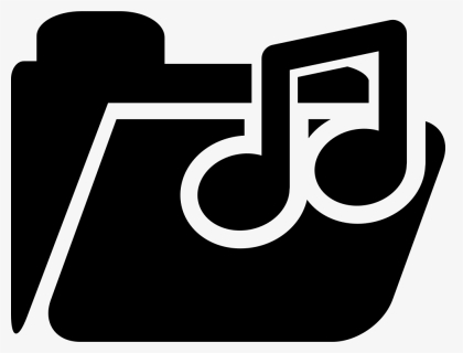 Music Note On Folder Comments - Black-and-white, HD Png Download, Transparent PNG
