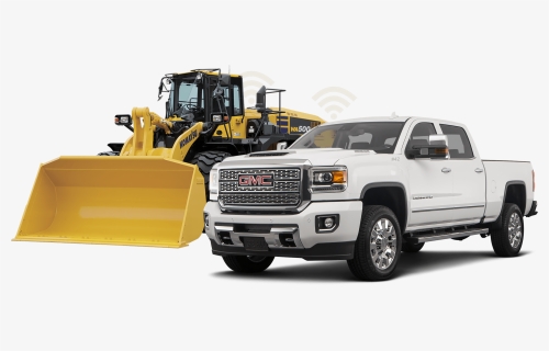 White Pickup And Yellow Iron Gps Tracking Canada , - Pickup Truck, HD Png Download, Transparent PNG