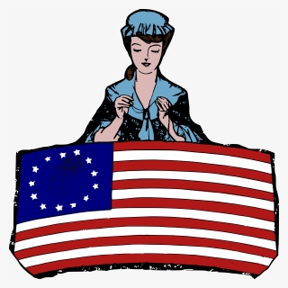 Betsy Ross Flag Cartoon Clipart , Png Download - Betsy Ross Clip Art, Transparent Png, Transparent PNG