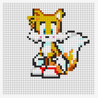Tails Perler Bead Pattern / Bead Sprite - Cross-stitch, HD Png Download, Transparent PNG