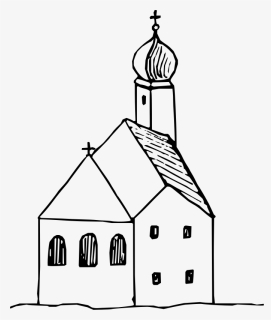 Line Art,place Of Worship,chapel - Church Drawing Png Transparent, Png Download, Transparent PNG