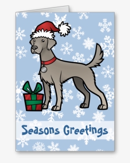 Long Haired Weimaraner Christmas Card - Love, HD Png Download, Transparent PNG