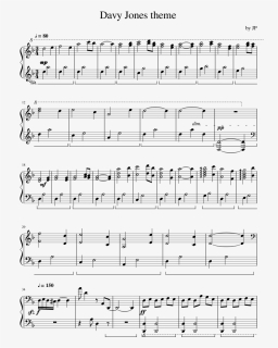 Davy Jones Theme Piano Sheet, HD Png Download, Transparent PNG