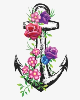 Free Printable Clip Art Borders - Anchor Floral, HD Png Download, Transparent PNG