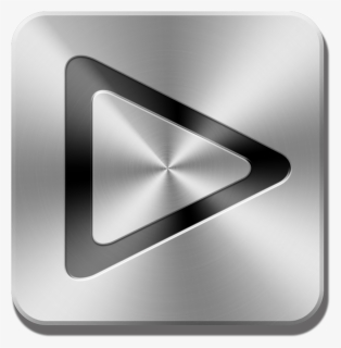 Silver Play Button Png - Emblem, Transparent Png, Transparent PNG