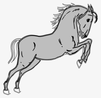 Clip Art Gray Horse, HD Png Download, Transparent PNG