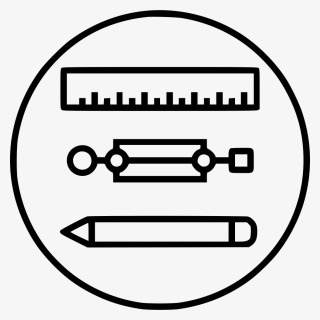 Pen Pencil Ruler Stationary Geometry Drawing - Drawing, HD Png Download, Transparent PNG