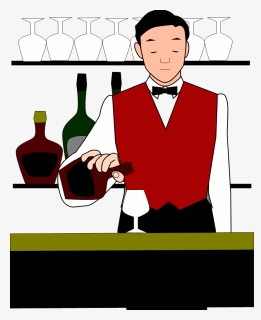 Cocktail Clipart Bartender - Bartender Clip Art, HD Png Download, Transparent PNG
