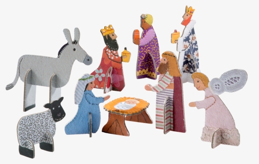 Craft Donkey Nativity Scene , Png Download - Donkey, Transparent Png, Transparent PNG