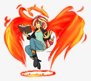 Thattagen, Book, Equestria Girls, Fire, Halo, Magic, - Free Fire Logo Png Girl, Transparent Png, Transparent PNG